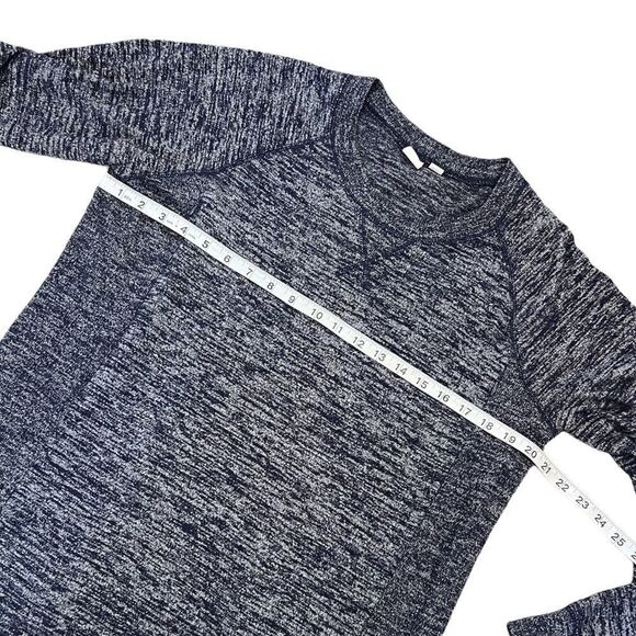 GAP MATERNITY Blue Soft Long Sleeve Long Fit Pullover Zipper Detail Top L - Picture 7 of 8